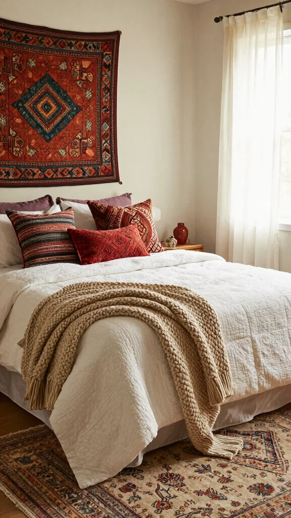 12 Budget Bedroom Makeover Ideas That Look Expensive Without the Price Tag - 2. Mix and Match Textiles for a Cozy Layered Look 1