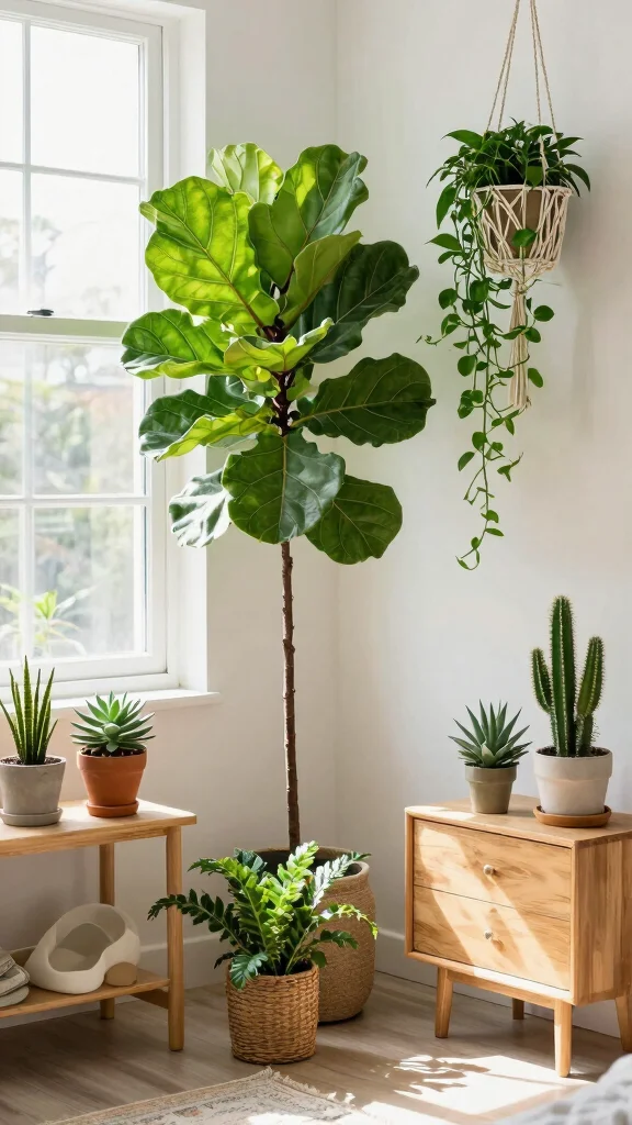 12 Budget Bedroom Makeover Ideas That Look Expensive Without the Price Tag - 4. Create a Green Oasis with Plants 1