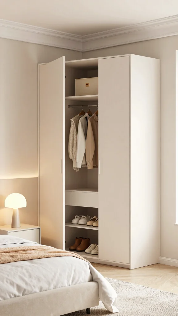 12 Built-In Bedroom Wardrobe Ideas for a Seamless Space-Smart Storage - 1. Corner Wardrobe Solutions 1