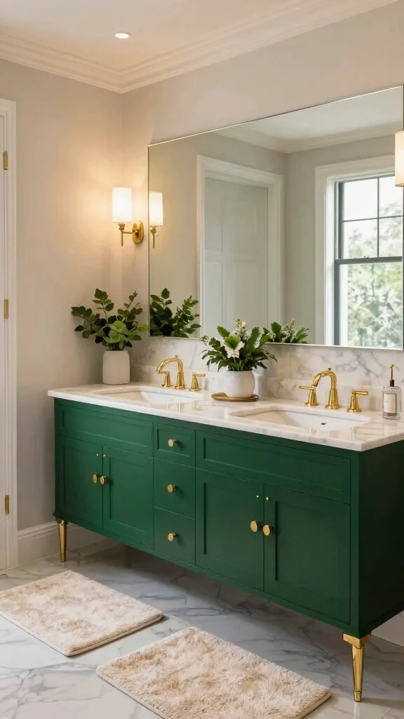 12 Double Vanity Bathroom Design Ideas for a His-and-Hers Styled Space - 3. Luxurious Spa Vibe 1