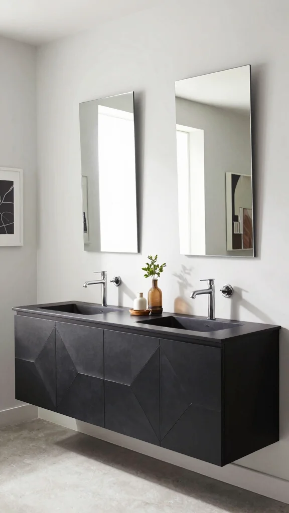 12 Double Vanity Bathroom Design Ideas for a His-and-Hers Styled Space - 4. Contemporary Chic 1