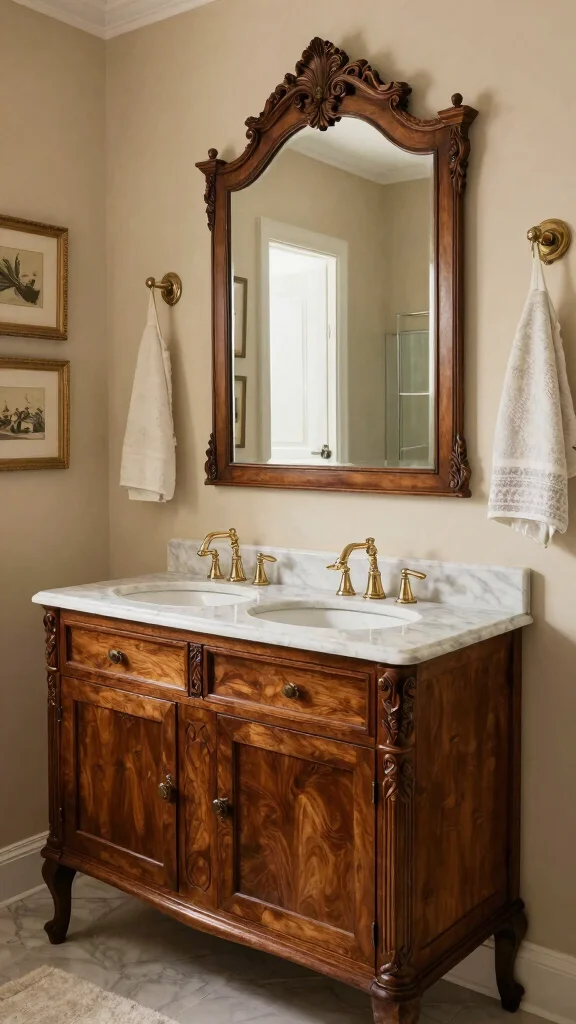 12 Double Vanity Bathroom Design Ideas for a His-and-Hers Styled Space - 5. Elegant Traditional 1