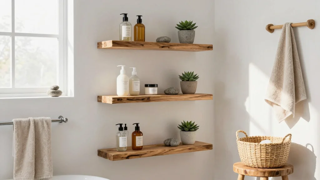 12 Floating Shelf Bathroom Decor Ideas for a Minimal Airy Display