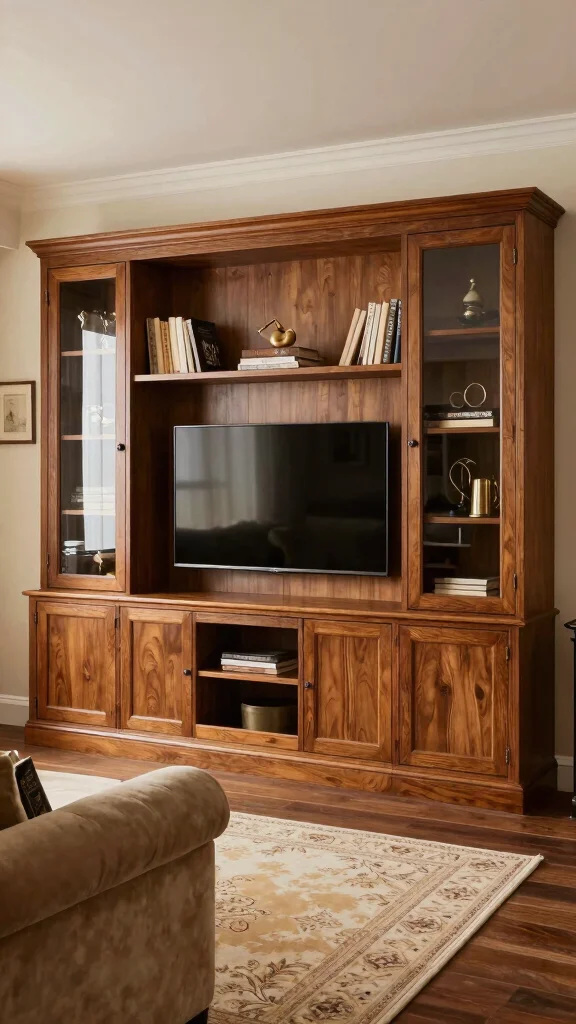 12 Living Room Built-In TV Wall Ideas for a Seamless Custom Look - 12. Classic Built-In Cabinets 1