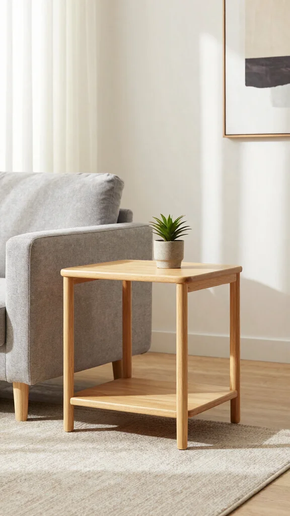 12 Living Room End Table Concepts for Every Sofa Style and Layout - 1. The Minimalist Marvel 1