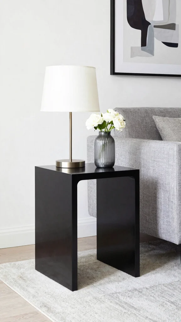 12 Living Room End Table Concepts for Every Sofa Style and Layout - 3. Sleek and Modern 1