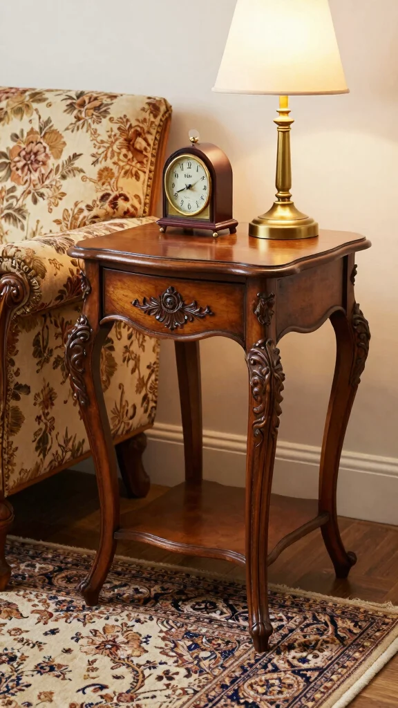 12 Living Room End Table Concepts for Every Sofa Style and Layout - 4. Vintage-Inspired Tables 1