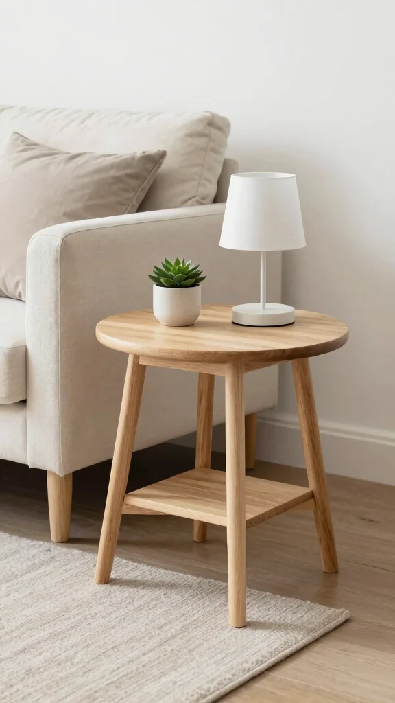 12 Living Room End Table Concepts for Every Sofa Style and Layout - 5. Scandinavian Simplicity 1