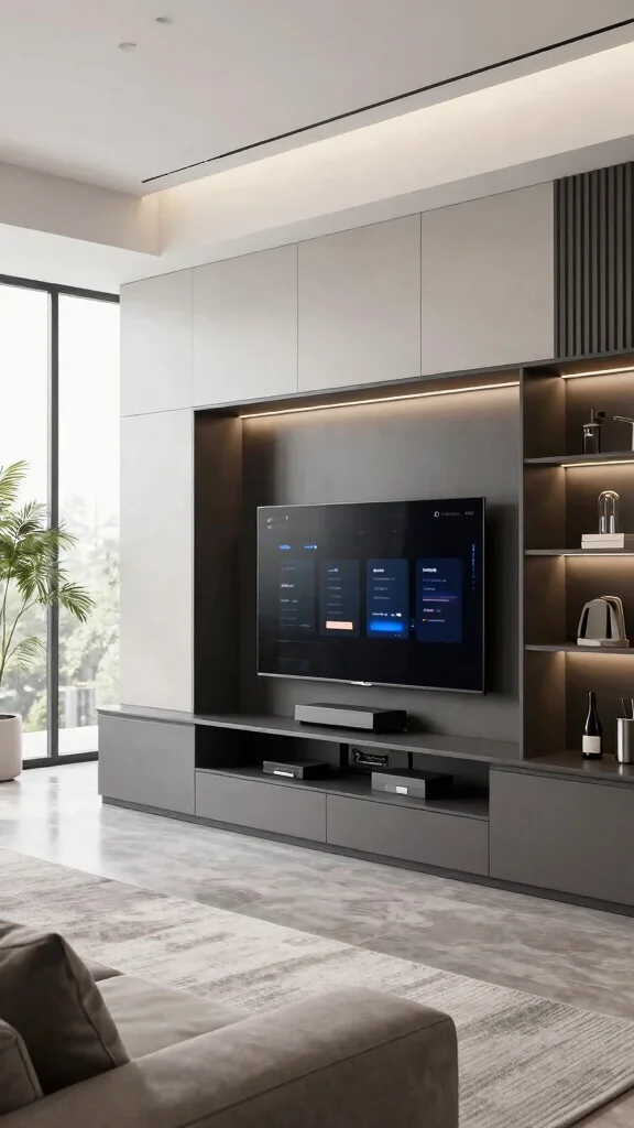 12 Living Room Entertainment Center Ideas for Every Style and Budget - 10. Smart Tech Integration 1
