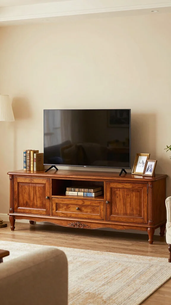 12 Living Room Entertainment Center Ideas for Every Style and Budget - 9. Vintage-Inspired Entertainment Centers 1