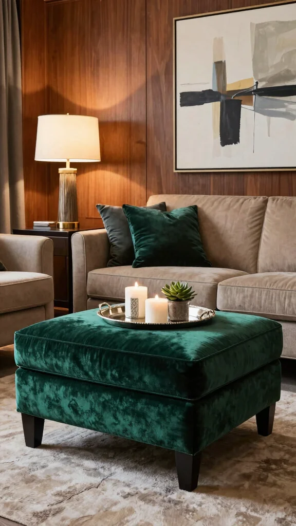 12 Living Room Ottoman Ideas for Extra Seating, Storage, and Style - 1. The Classic Upholstered Ottoman 1
