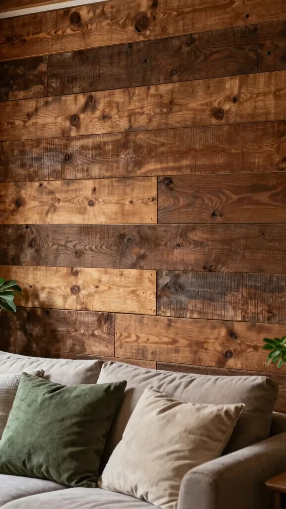 12 Living Room Panelling Ideas for a Textured Architectural Wall Detail - 1. Reclaimed Wood Panels for Rustic Charm 1