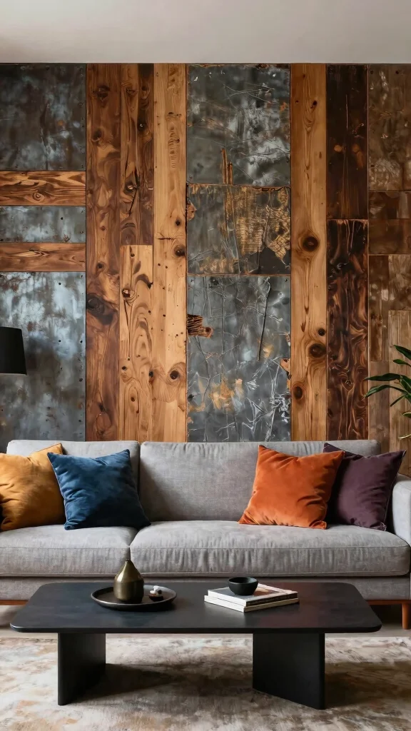 12 Living Room Panelling Ideas for a Textured Architectural Wall Detail - 12. Hybrid Panelling Combinations for Unique Styles 1
