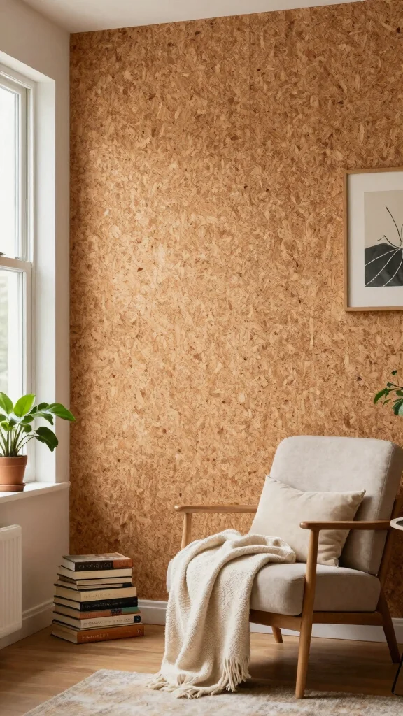 12 Living Room Panelling Ideas for a Textured Architectural Wall Detail - 5. Cork Wall Panels for Sound Absorption 1