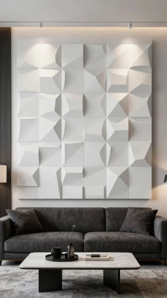 12 Living Room Panelling Ideas for a Textured Architectural Wall Detail - 7. 3D Wall Panels for Dynamic Textures 1