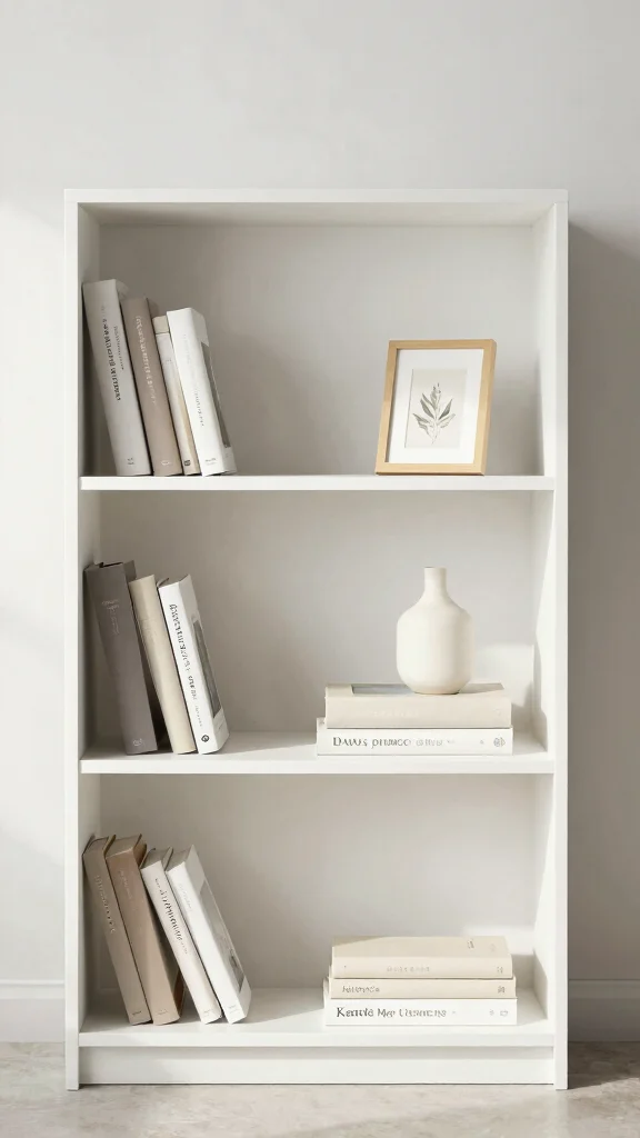 12 Living Room Shelf Ideas for Books Decor and Organized Display - 2. Minimalist Approach 1