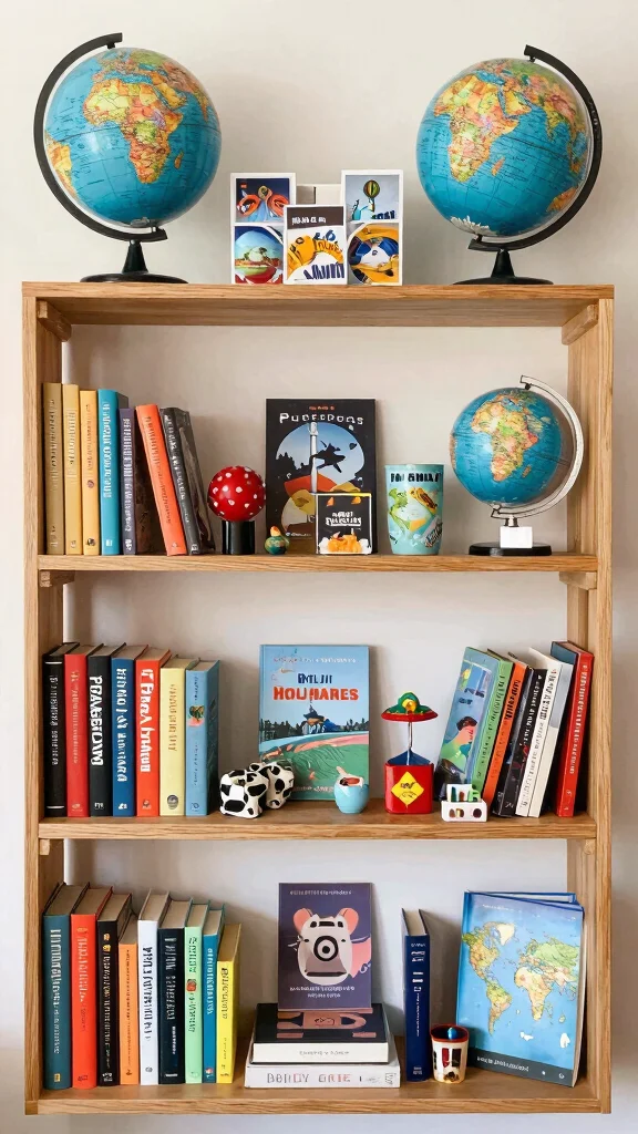 12 Living Room Shelf Ideas for Books Decor and Organized Display - 5. Themed Shelves 1
