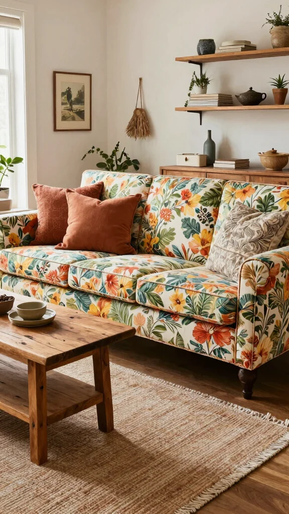 12 Living Room Sofa Design Ideas for Every Style and Space - 1. Vintage Charm with a Modern Twist 1