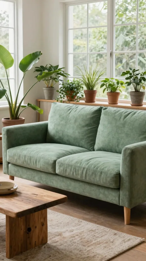 12 Living Room Sofa Design Ideas for Every Style and Space - 7. Nature-Inspired Designs 1