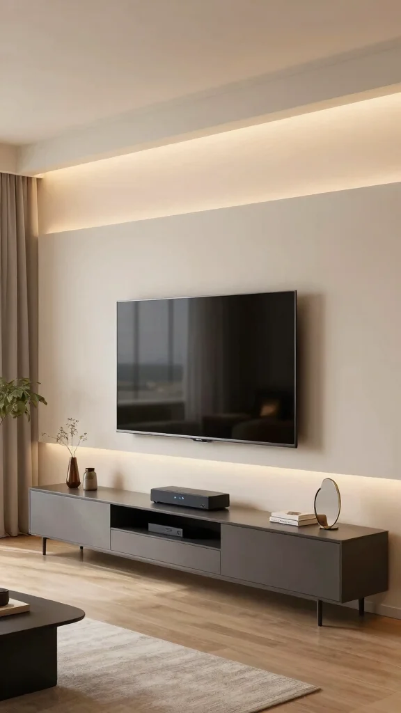 12 Living Room TV Unit Design Ideas for a Sleek Stylish Media Wall - 10. Smart Home Integration 1