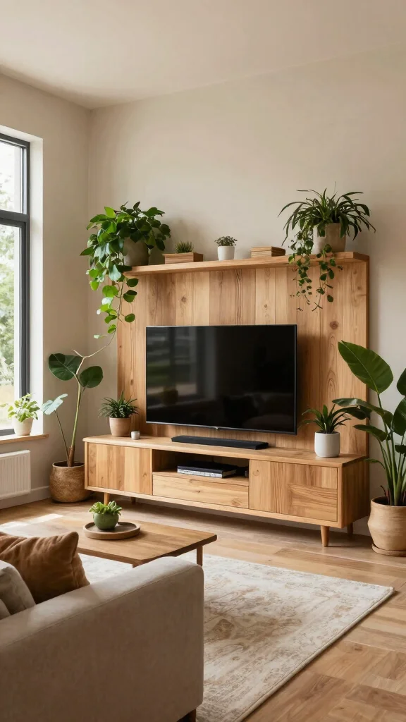 12 Living Room TV Unit Design Ideas for a Sleek Stylish Media Wall - 12. Outdoor-Inspired Designs 1