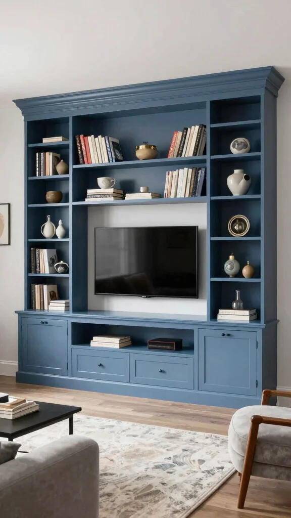 12 Living Room TV Unit Design Ideas for a Sleek Stylish Media Wall - 3. Bookcase TV Units 1