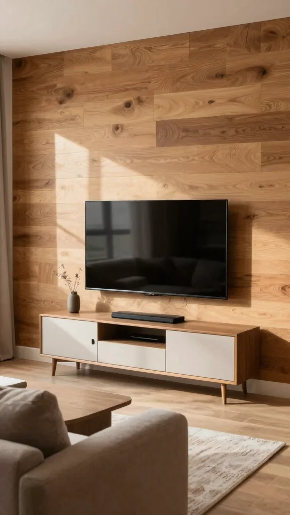 12 Living Room TV Wall Ideas for a Minimal Styled Entertainment Setup - 4. Textured Wall Panels 1
