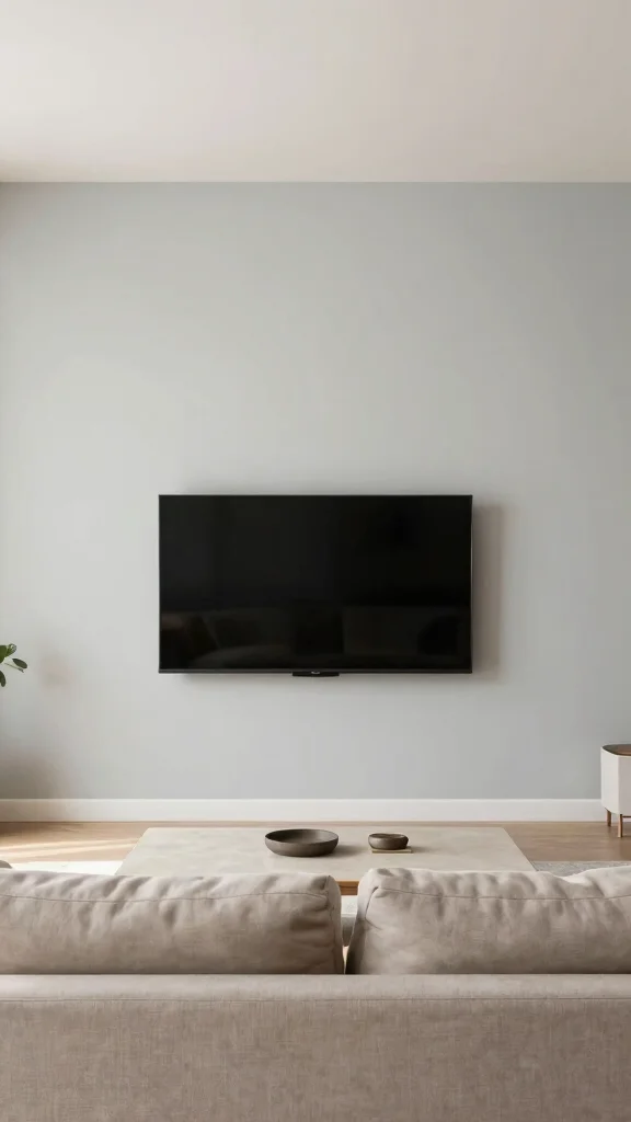 12 Living Room TV Wall Ideas for a Minimal Styled Entertainment Setup - 5. Soft Color Wash 1