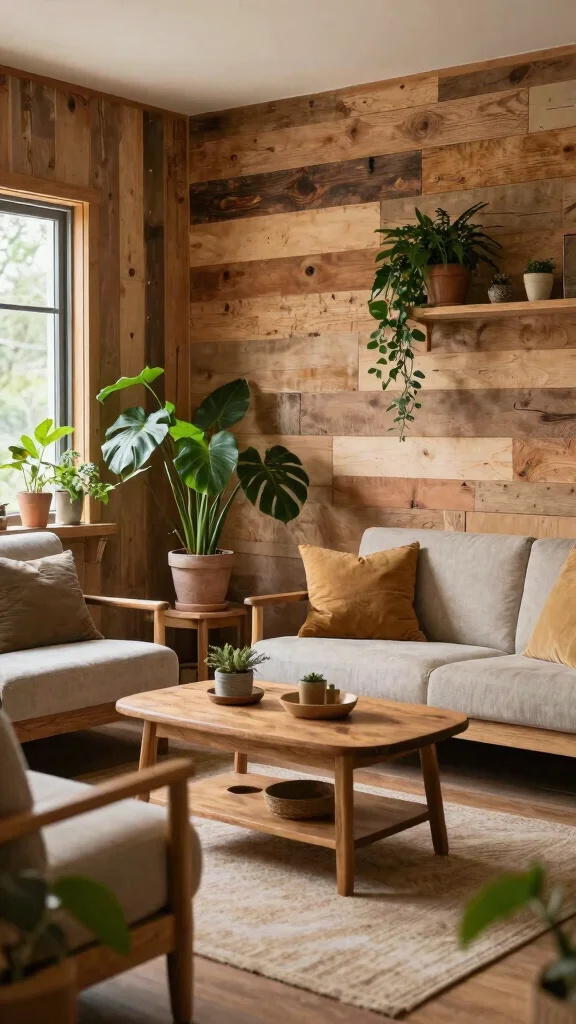 12 Living Room Wall Texture Ideas for a Tactile Dimensional Finish - 12. Eco-Friendly Textures for Sustainable Living 1