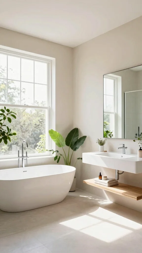 12 Modern Bathroom Decor Ideas for a Sleek Polished Space - 3. Natural Light and Open Spaces 1
