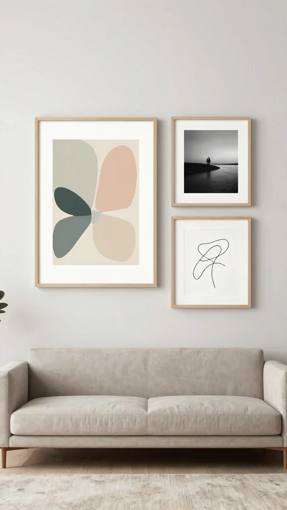 12 Quiet Luxury Living Room Ideas for an Understated Elevated Interior - 4. Minimalist Art Displays 1