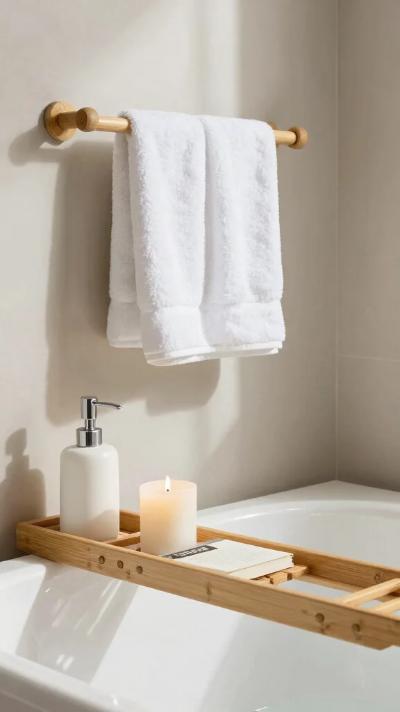 12 Renter-Friendly Bathroom Decor Ideas With No Damage Required - 5. Bamboo Accents 1