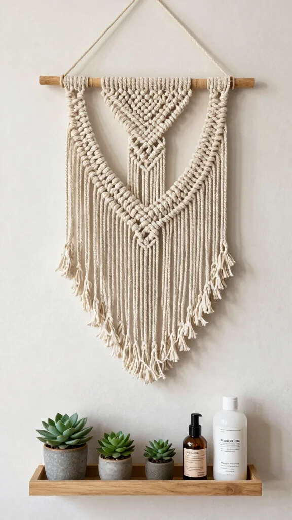 12 Renter-Friendly Bathroom Decor Ideas With No Damage Required - 6. DIY Wall Art 1