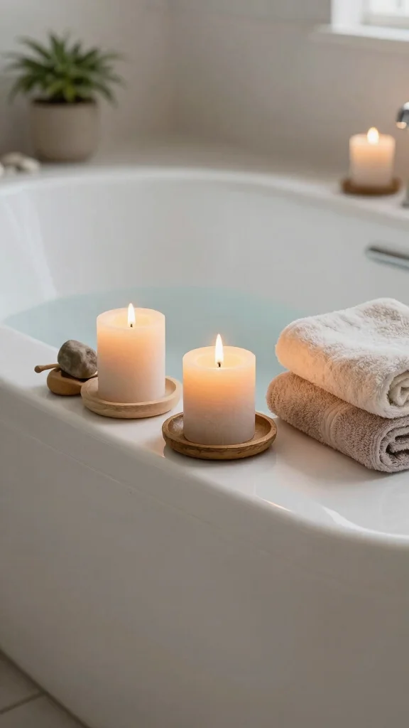12 Renter-Friendly Bathroom Decor Ideas With No Damage Required - 9. Sustainable Candles 1