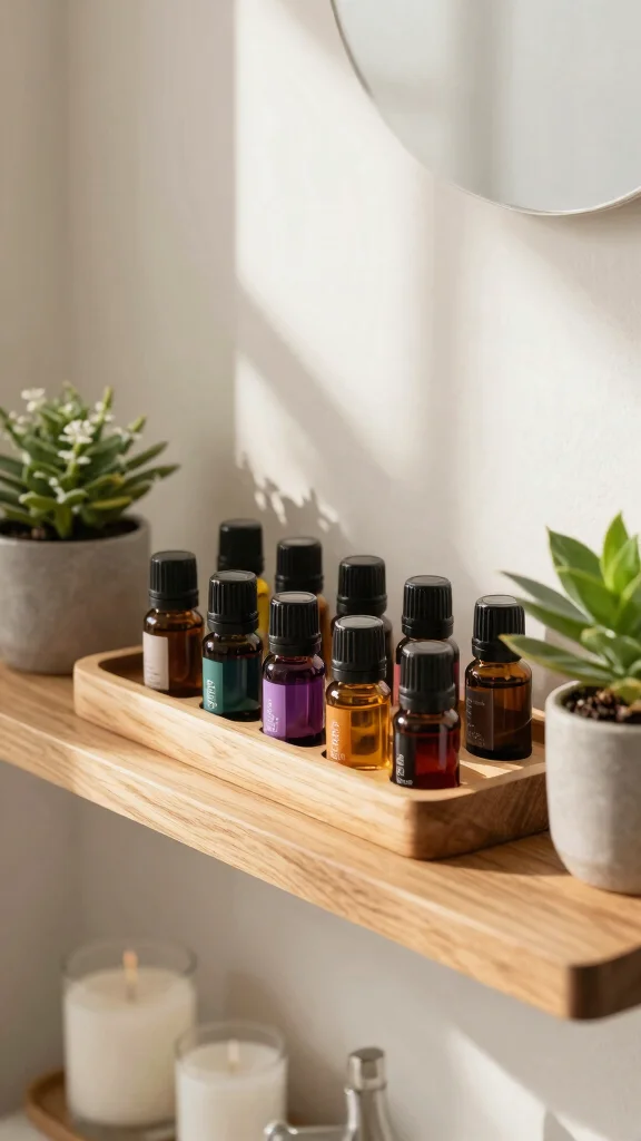 12 Under-Sink Bathroom Decor and Storage Ideas for a Tidy Vanity - 10. Essential Oil Displays 1
