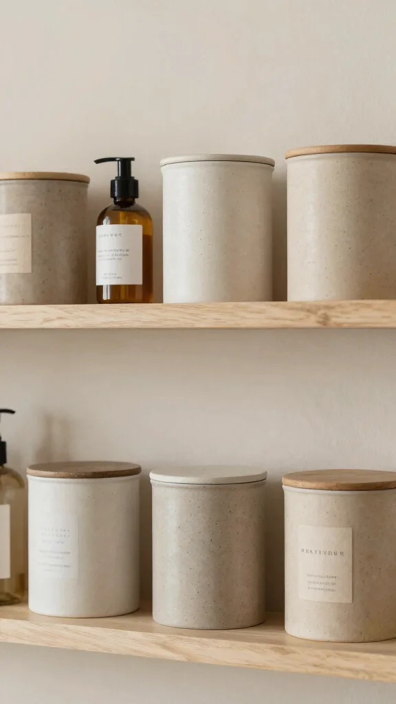12 Under-Sink Bathroom Decor and Storage Ideas for a Tidy Vanity - 7. Eco-Friendly Canisters 1