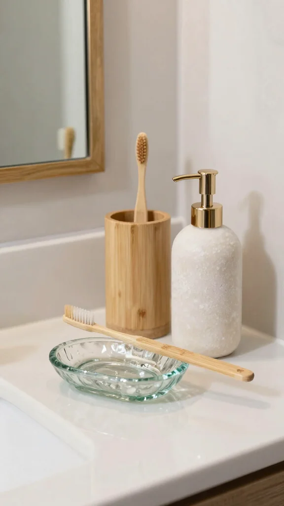 13 Bathroom Decor Inspiration Ideas for Every Style and Taste - 3. Stylish Recycled Accessories 1