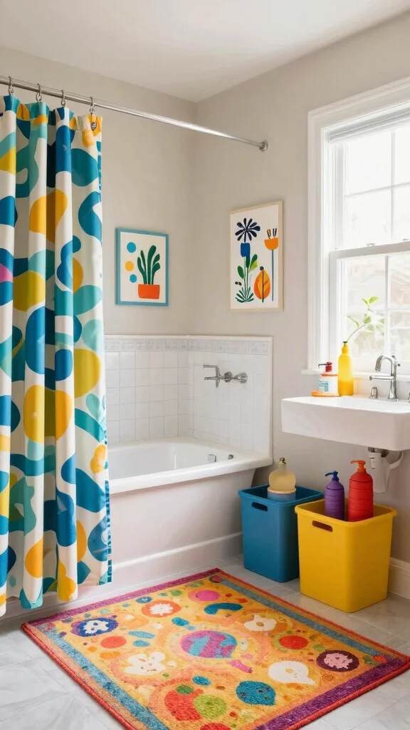 13 Bathroom Decor Set Ideas for a Cohesive Coordinated Look - 11. Colorful Accents 1