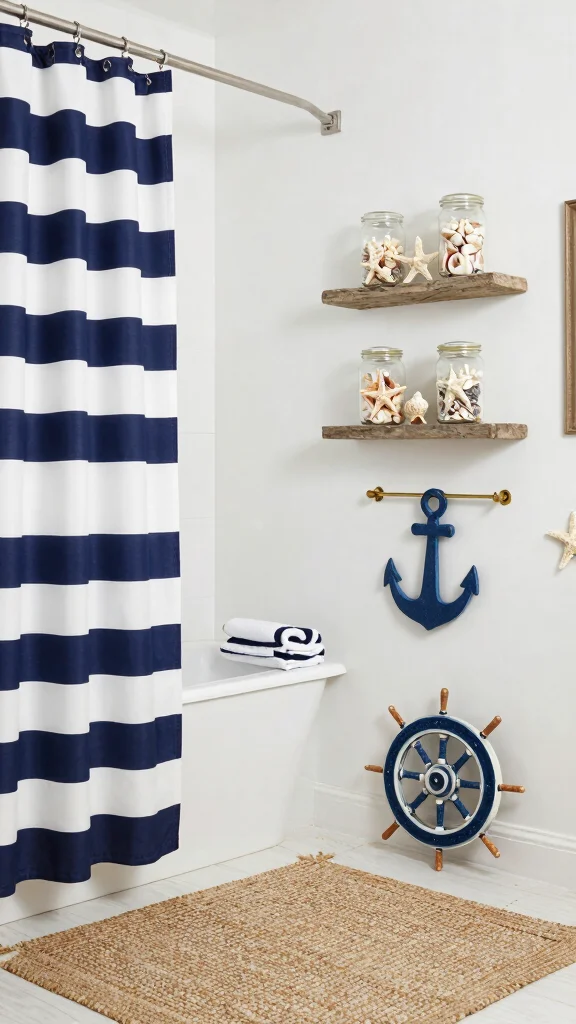 13 Bathroom Decor Set Ideas for a Cohesive Coordinated Look - 5. Nautical Touches 1