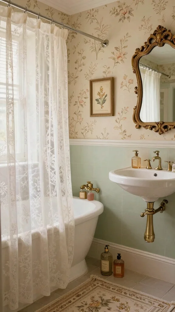 13 Bathroom Decor Set Ideas for a Cohesive Coordinated Look - 6. Vintage Elegance 1