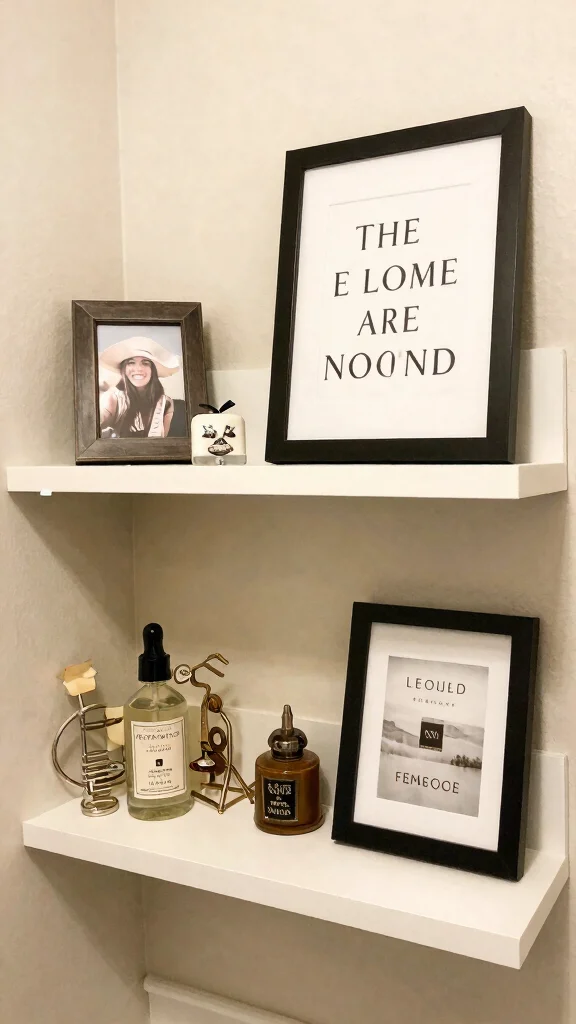 13 Bathroom Shelf Decor Ideas for a Styled Organized Display - 11. Personal Touches 1