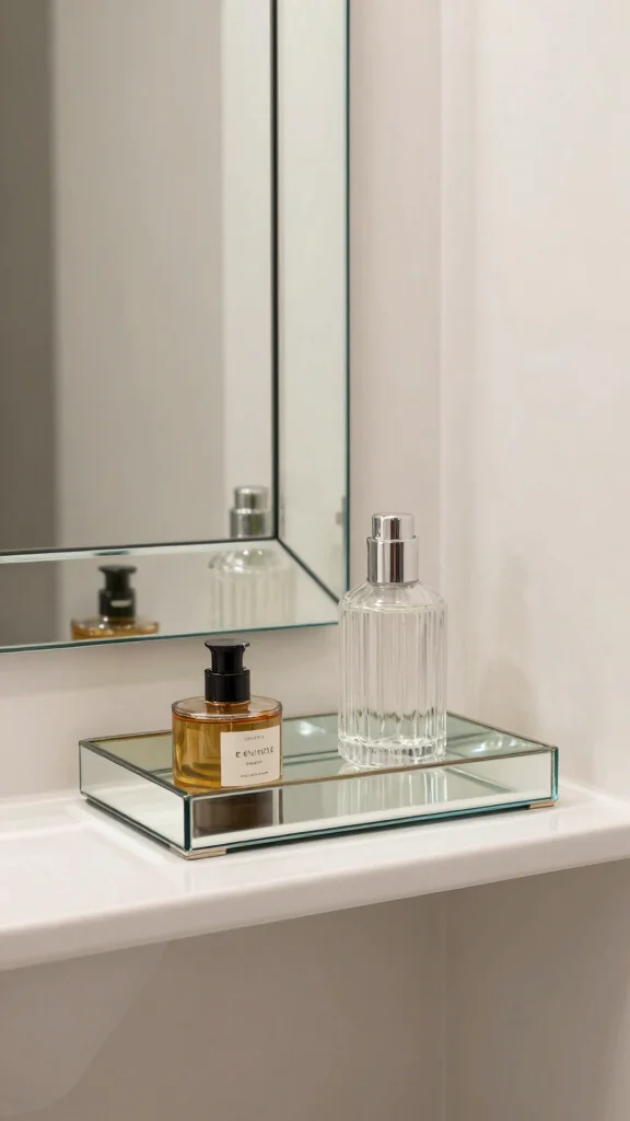 13 Bathroom Shelf Decor Ideas for a Styled Organized Display - 12. Utilize Mirrors 1