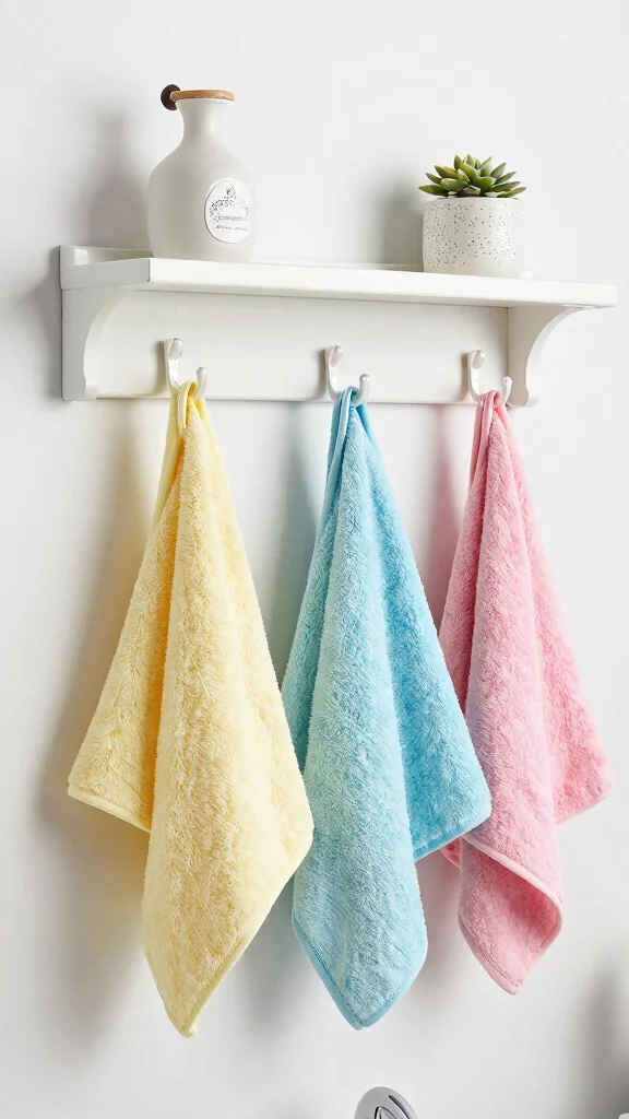 13 Bathroom Shelf Decor Ideas for a Styled Organized Display - 7. Add Functionality with Hooks 1