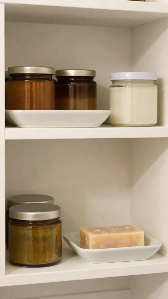 13 Bathroom Shelf Decor Ideas for a Styled Organized Display - 8. Play with Shapes 1