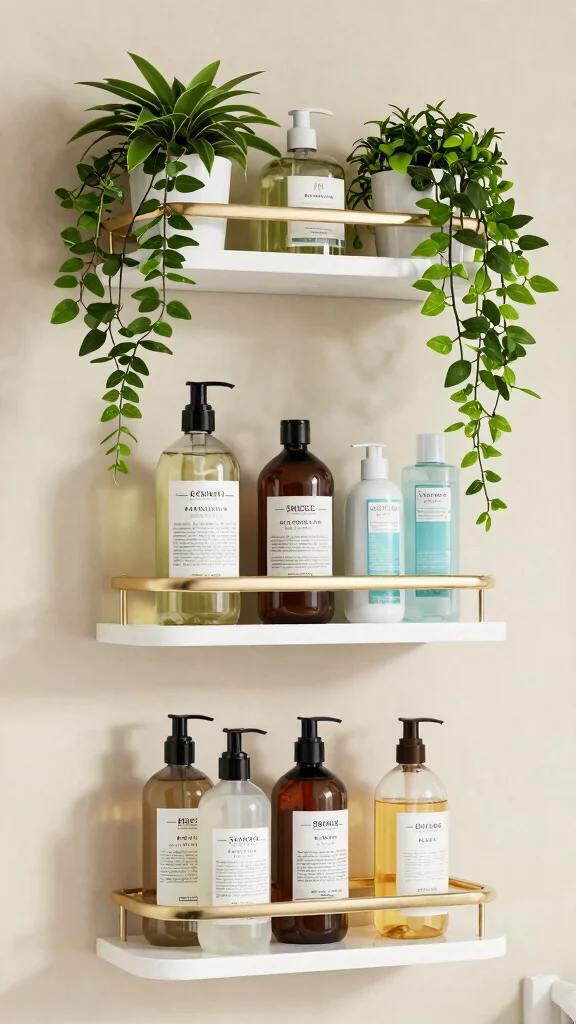 13 Bathroom Shelf Decor Ideas for a Styled Organized Display - 9. Utilize Vertical Space 1