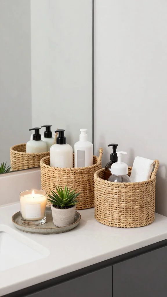 13 Bathroom Wall Decor Ideas for Art Shelves and Statement Walls - 10. Creative Storage Solutions 1