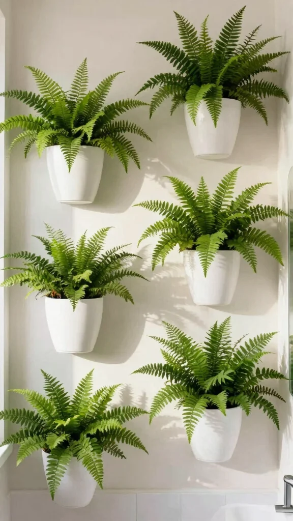 13 Bathroom Wall Decor Ideas for Art Shelves and Statement Walls - 11. Wall-Mounted Planters 1
