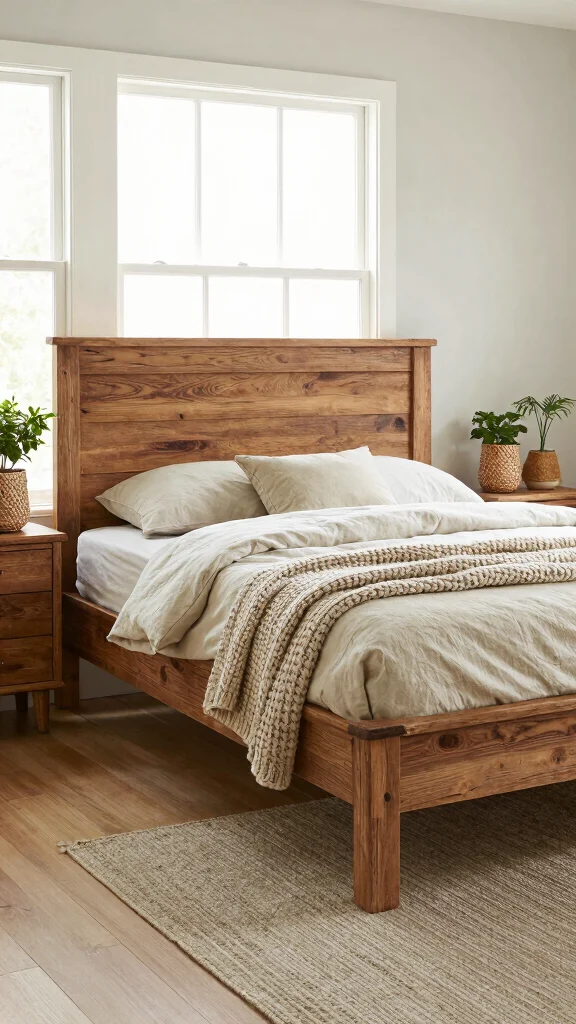 13 Bedroom Furniture Set Ideas for a Cohesive Complete Room - 1. Reclaimed Wood Bed Frame 1