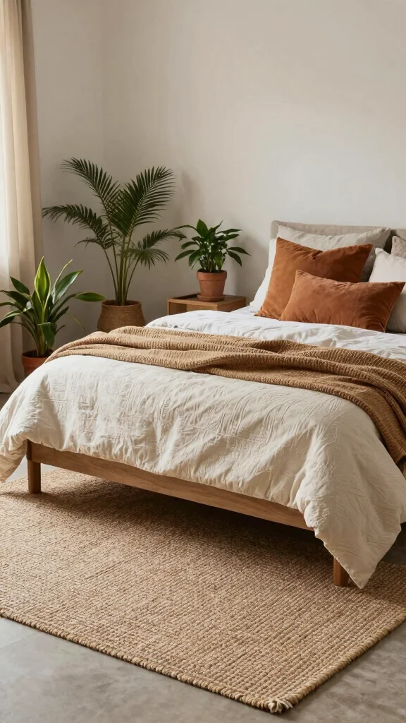 13 Bedroom Furniture Set Ideas for a Cohesive Complete Room - 8. Natural Fiber Rugs 1