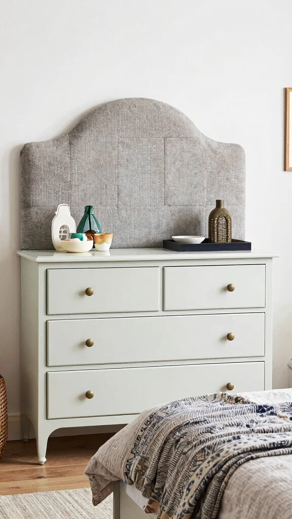 13 Bedroom Headboard Ideas From Upholstered to DIY and Everything Between - 12. Upcycled Furniture Headboard 1